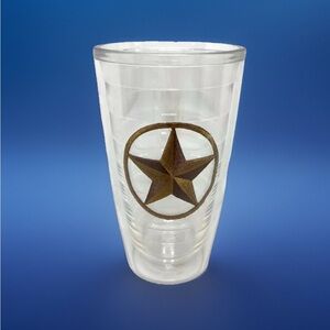 Tervis Tumbler Texas Star Rustic Western Country Brown Rust 16oz Rare HTF VGC